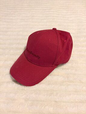 Rare Beauty Berry Red Embroidered Baseball Cap Selena Gomez